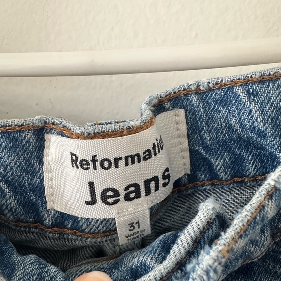 Reformation Cary High Rise Slouchy Straight Leg Jeans - Picture 3 of 5